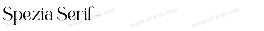 Spezia Serif字体转换